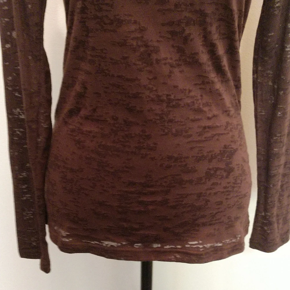 Maurices Long Sleeve Burn‎ Out Tee - Picture 3 of 6